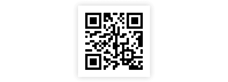 A black and white QR Code