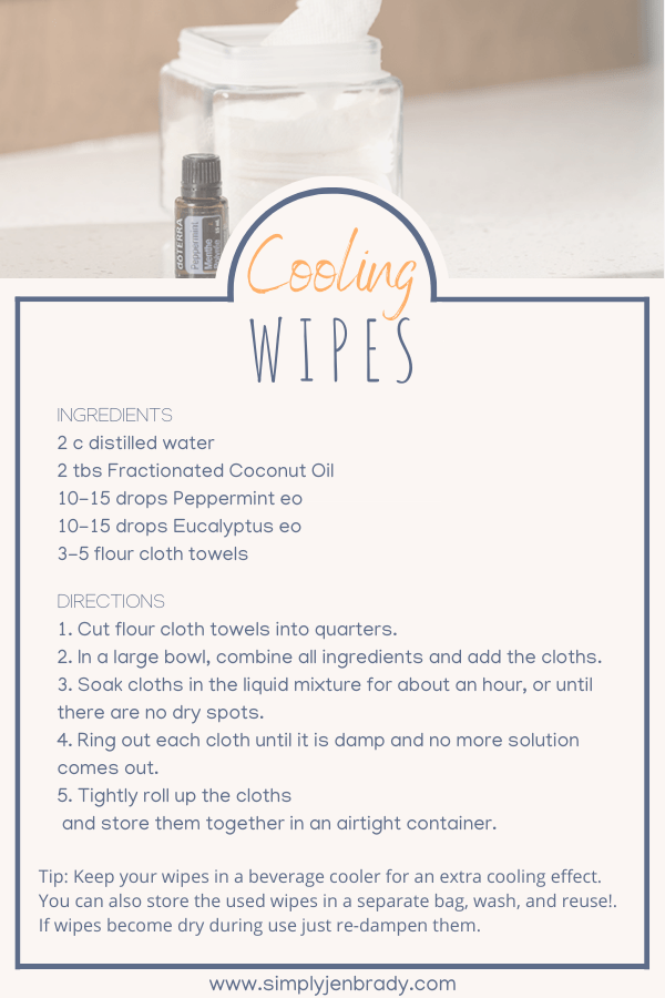 An easy DIY recipe to make reusable cooling wipes.