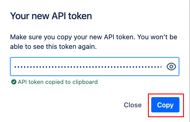 How to create API token when integrating Jira with WebWork