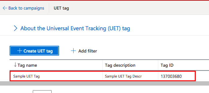 Set Up Microsoft Ads UET Tag Step 5