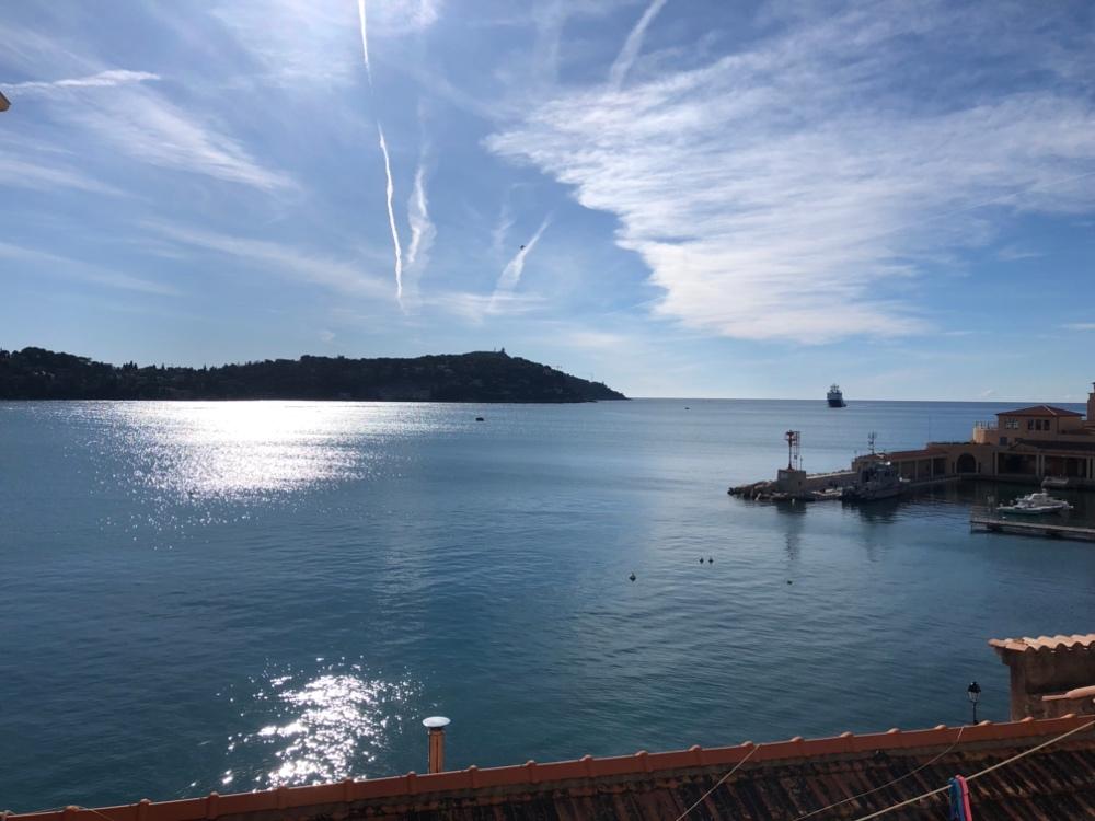 A body of water with a dock and a hill in the background

Description automatically generated