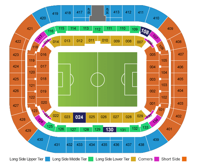 Groupama Stadium Seating Plan