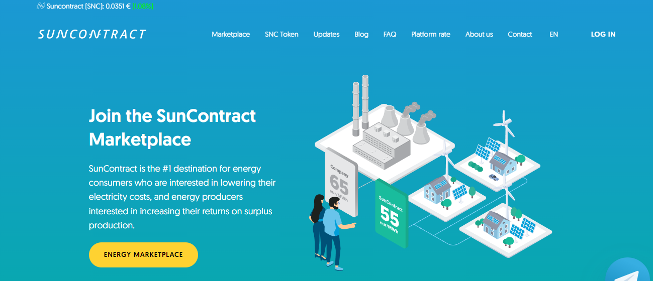 Sunconnect Blockchain energy app