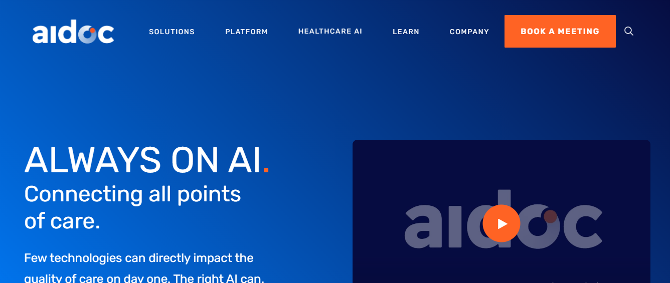 Aidoc AI Medical imaging app