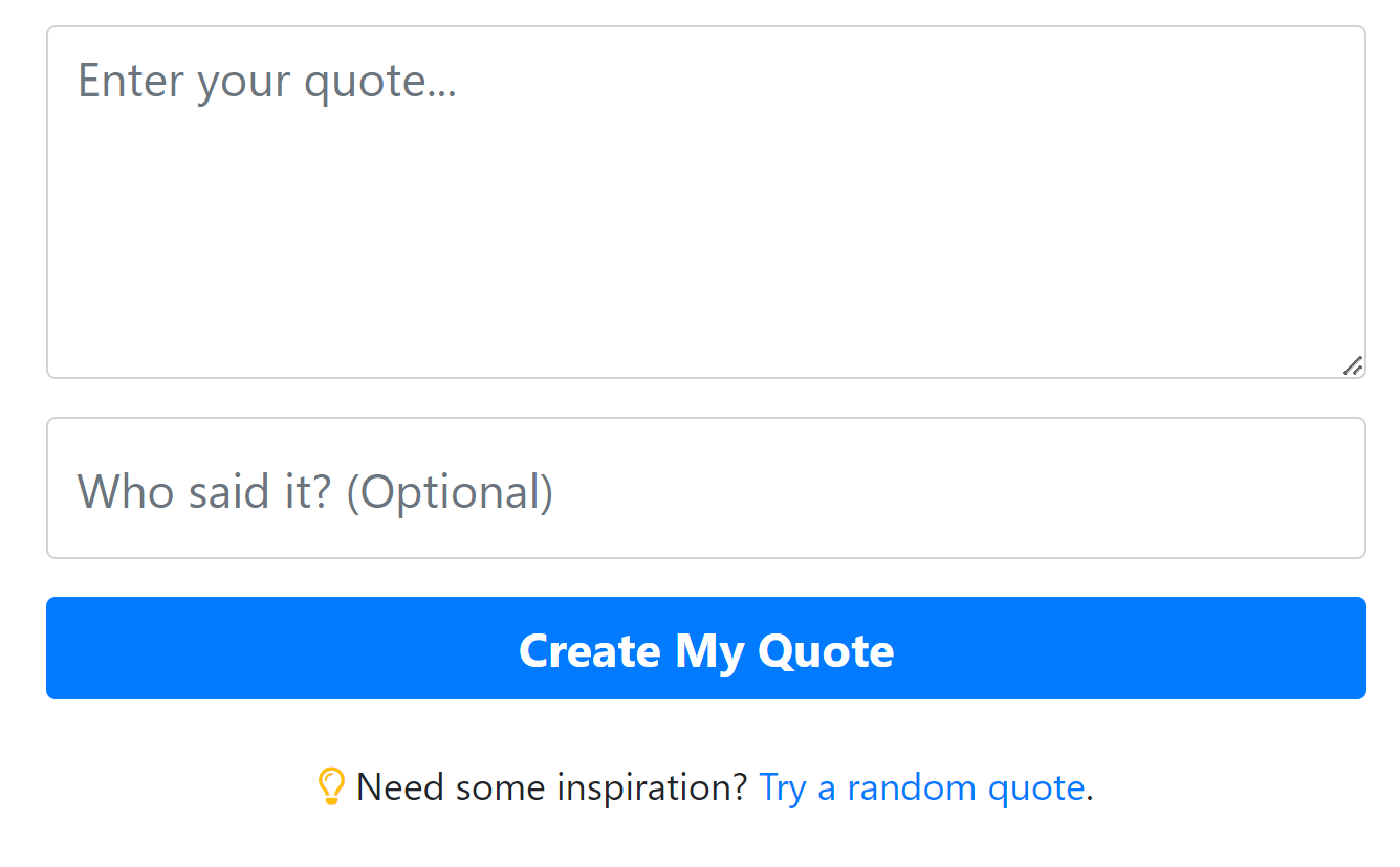 Quozio's tool for creating beautiful quotes.