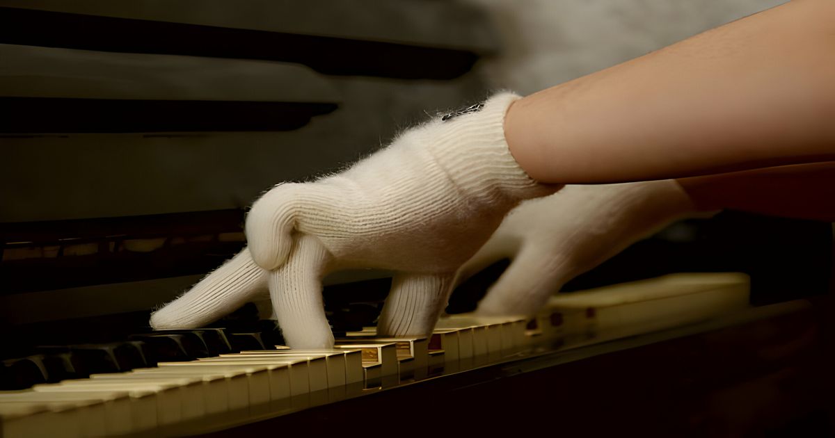 Luxurious Material Piano Gloves