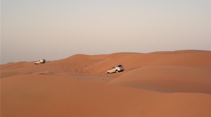 Dune Bashing, woestijn Oman