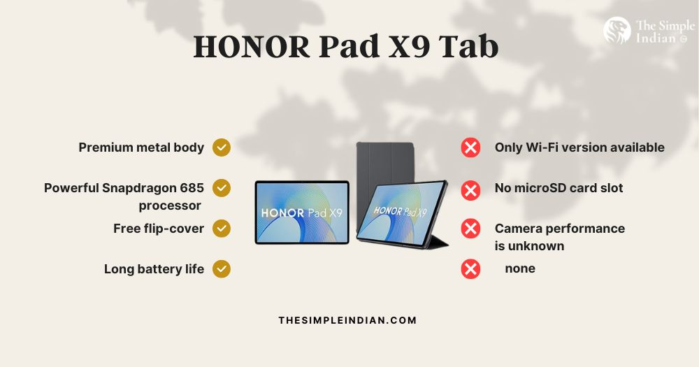Honor pad x9 tab