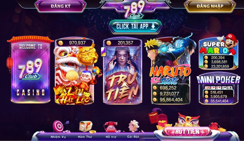 Giao diện play game 789 Club