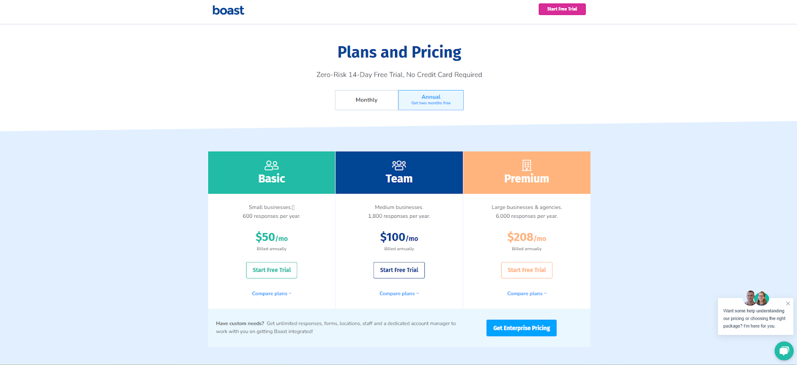 boast video software pricing