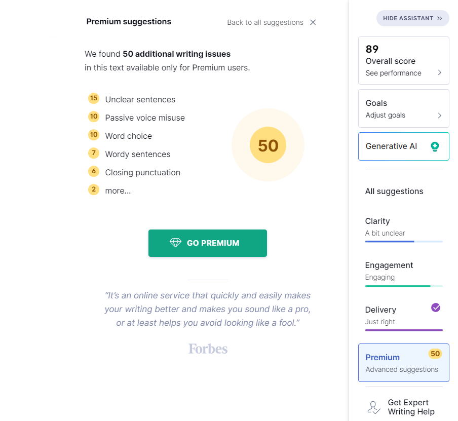 grammarly premium unlock