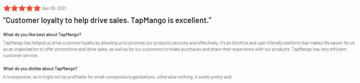 TapMango user reviews