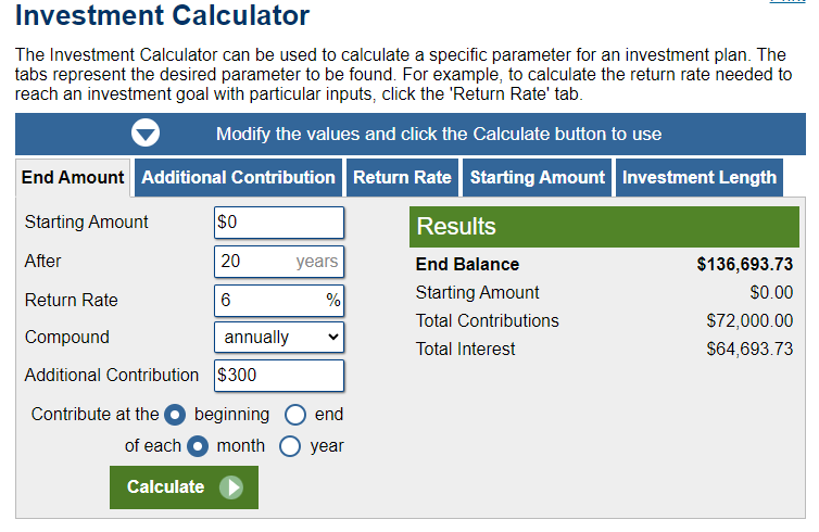 investment calculator