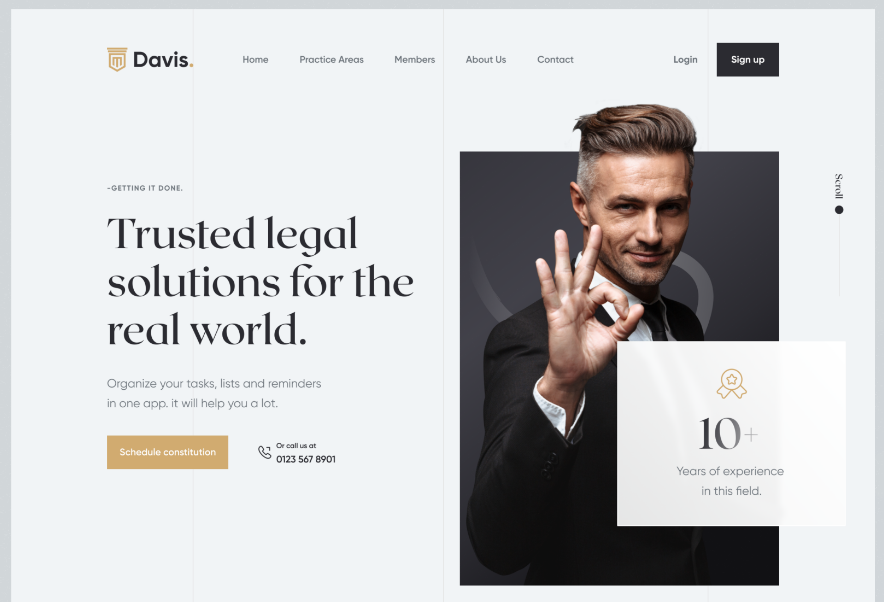 Дизайн юридического сайта