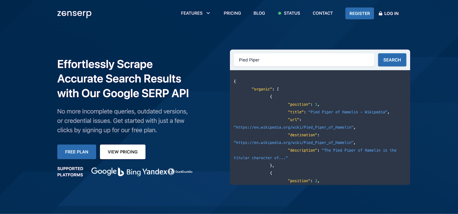 Zenserp Google SERP API