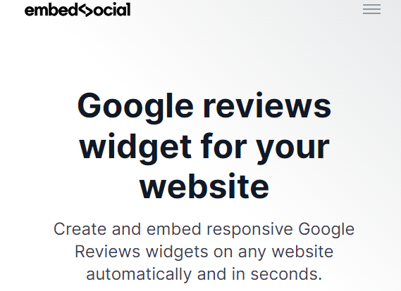 Embed Social Google reviews widget