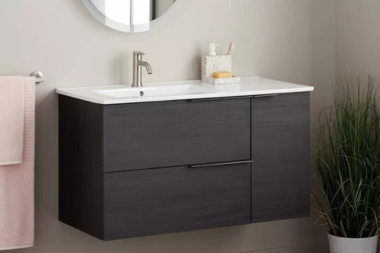 comparing bathroom remodeling sink vanity ideas wall mounted or floating vanities custom built michigan