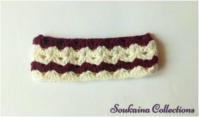 crochet little princess Sara's headband - soukaina collections