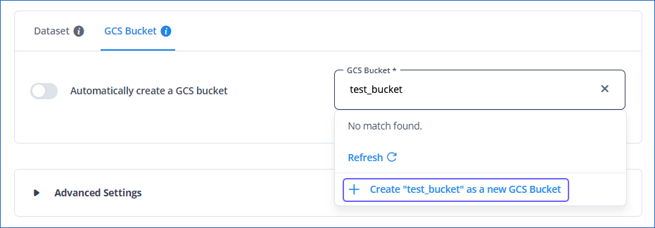 BigQuery to BigQuery: Manually Selecting a GCS Bucket for BigQuery Project
