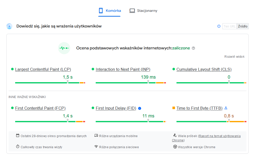 screen z pagespeed insight