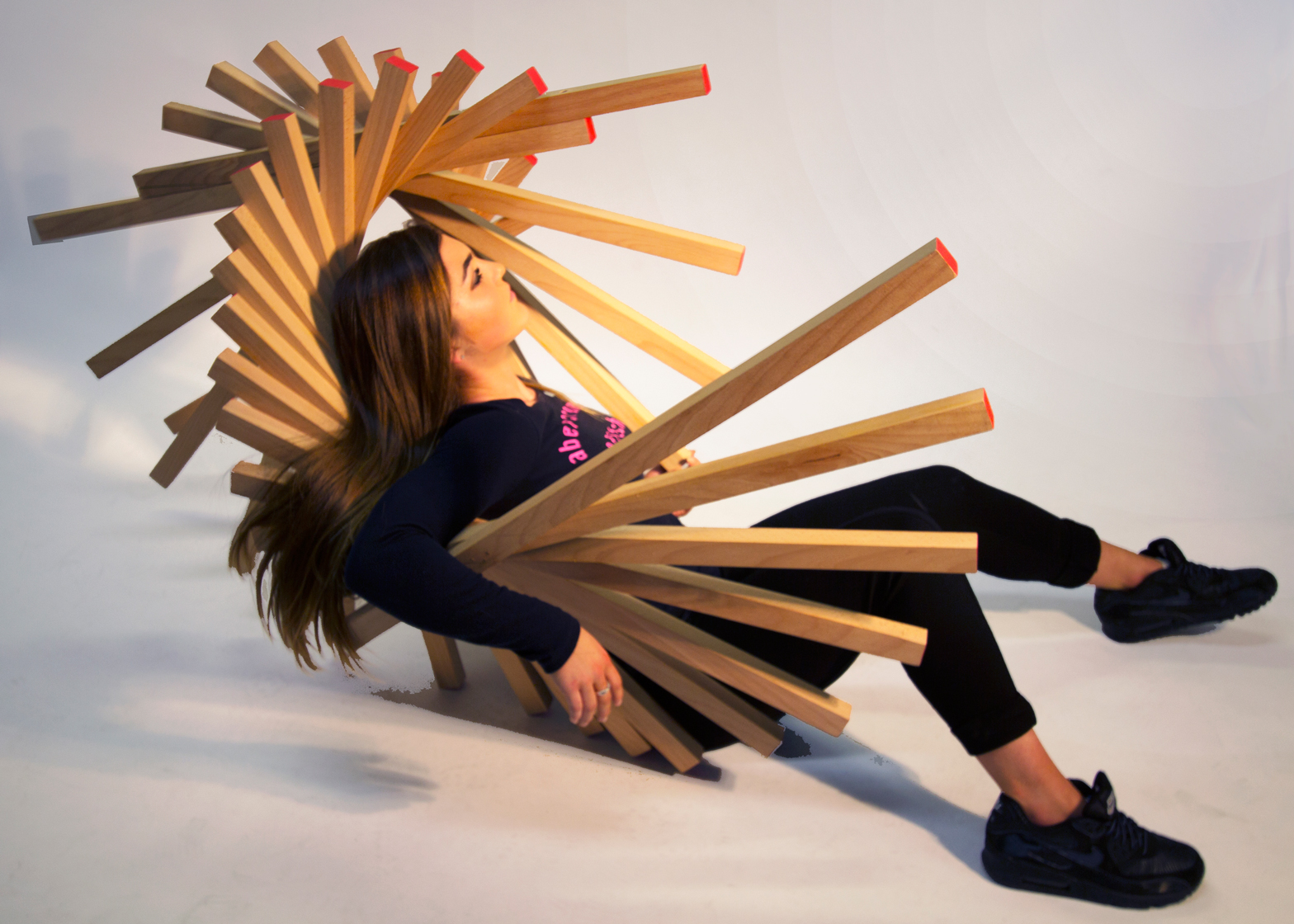 Disposture chair forces sitters into an uncomfortable slump