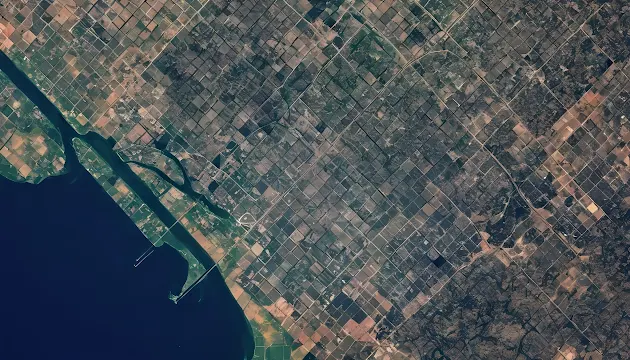 Satellite image of fields