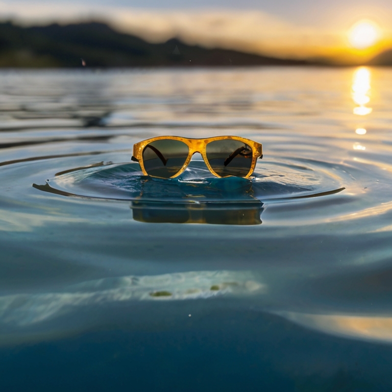 Sunglass floating in the middle of the water - Names That Mean Water - Baby Journey

