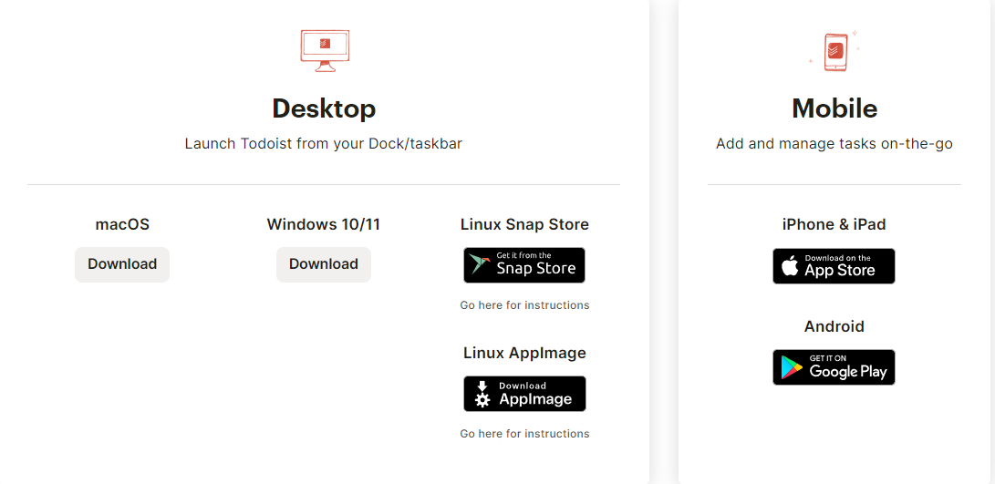 Mobile Apps for Todoist