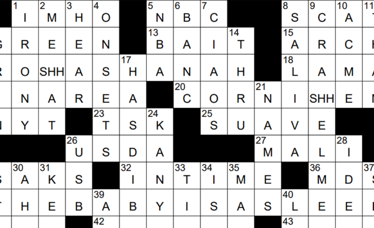 sector New York Times Crossword