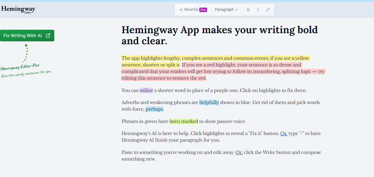 Hemingway Editor