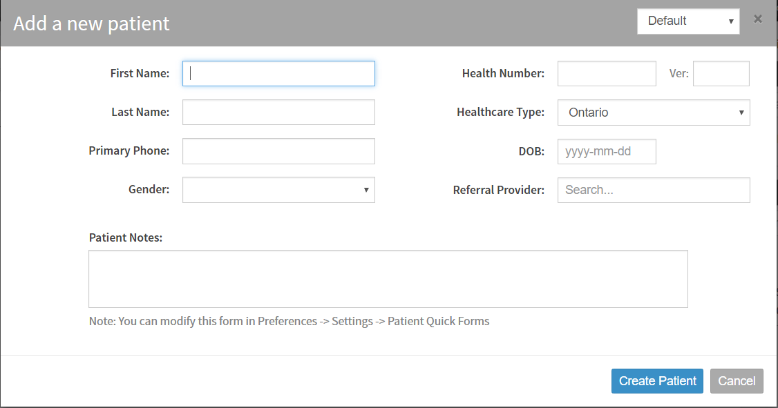on - add new patient quick form.PNG
