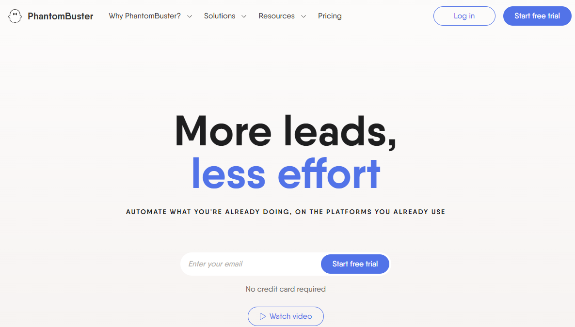PhantomBuster: More leads, less effort