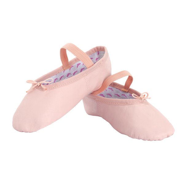 Girls "Princess" Full Sole Leather Ballet Shoes - Walmart.com