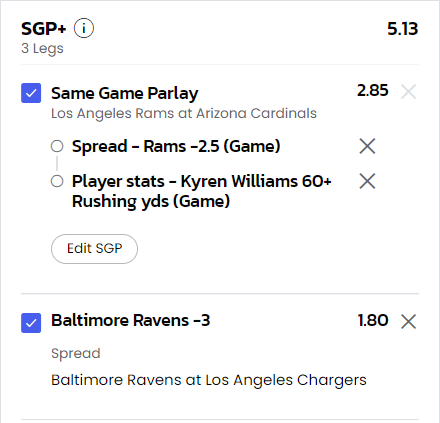 Same game parlay