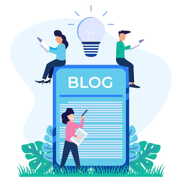 Graphic Illustration of Blogging Ideas