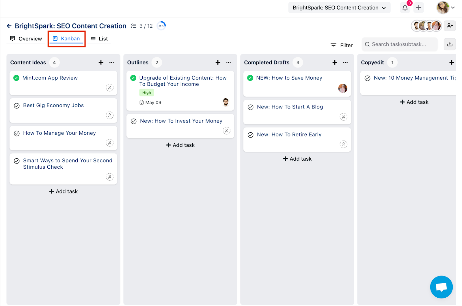 kanban view