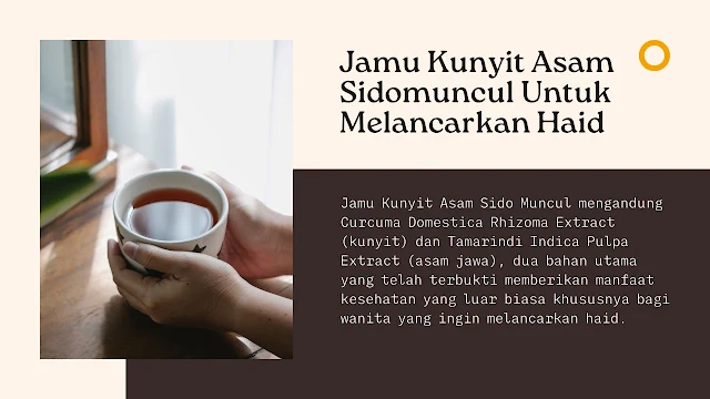 Jamu Kunyit Asam Sido Muncul Untuk Melancarkan Haid