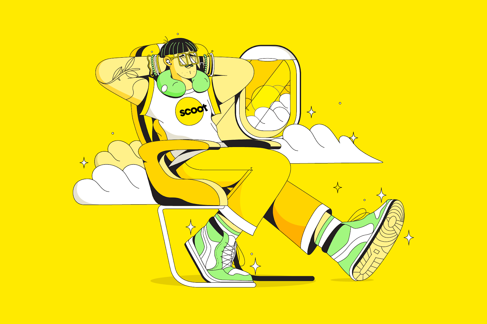 Artifact from the Scoot Airlines Illustration Showcase article on Abduzeedo