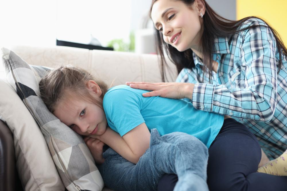 a toddler with her mother 