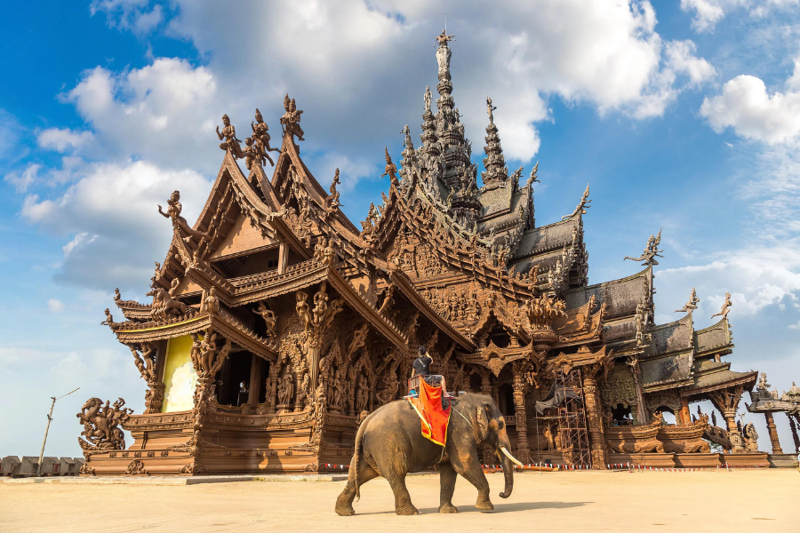 The Sanctuary of Truth - the architectural symbol of Pattaya City - Chonburi