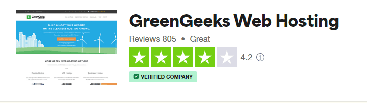 GreenGeeks Trustpilot reviews