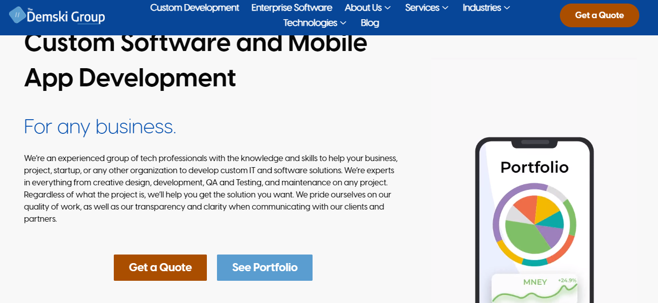 custom software and mobile app development