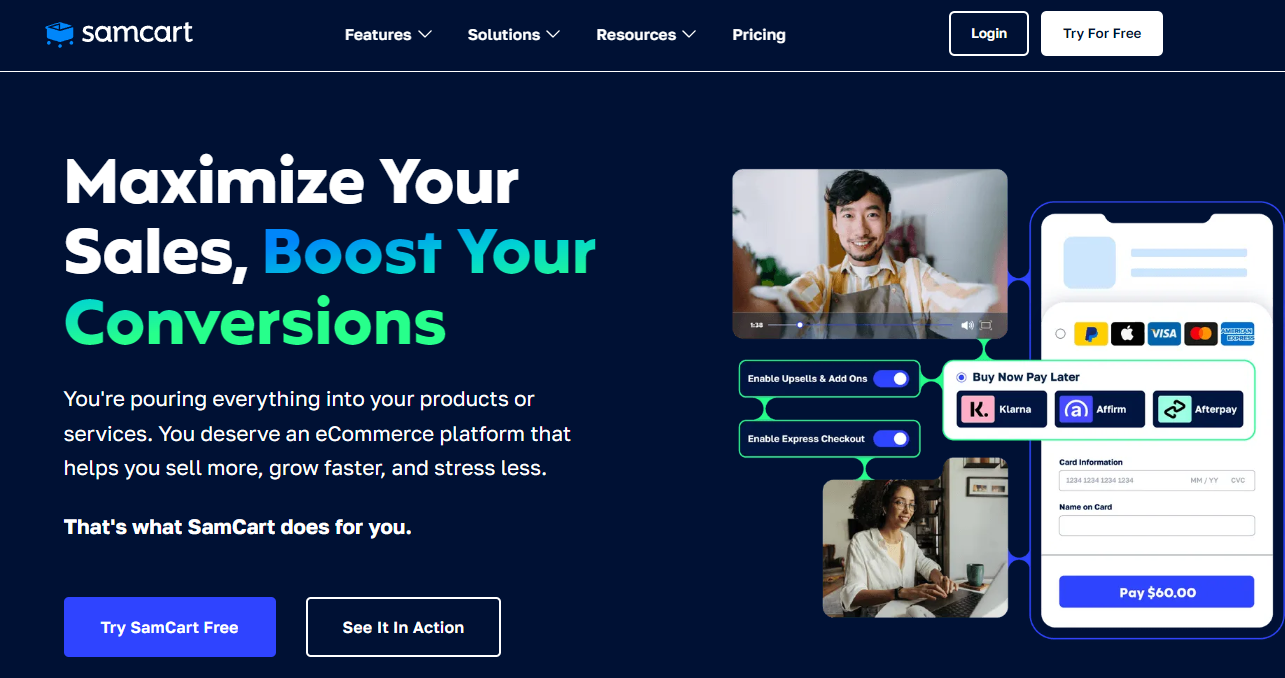 Maximize Your Sales, Boost Your Conversions with SamCart