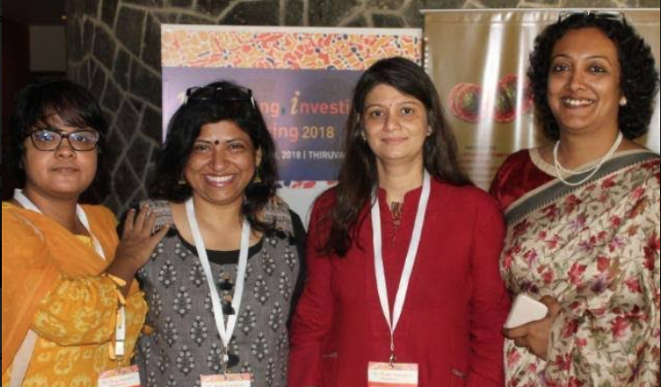 Organisers of YIM 2018; Smita Jain, Sharmistha Banerjee, Piyali Mukherjee, Debasree Dutta (R to L) Credit: Smita Jain