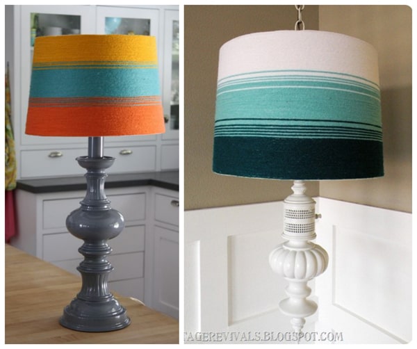 yarn lamp shades