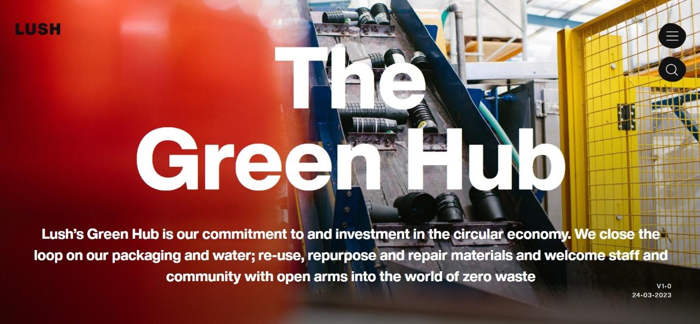Lush's Green Hub in-house recycling initiative