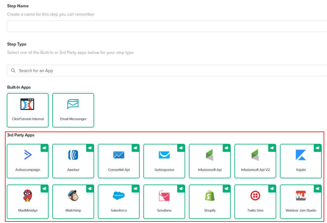 Third-Party App Integration for ClickFunnels