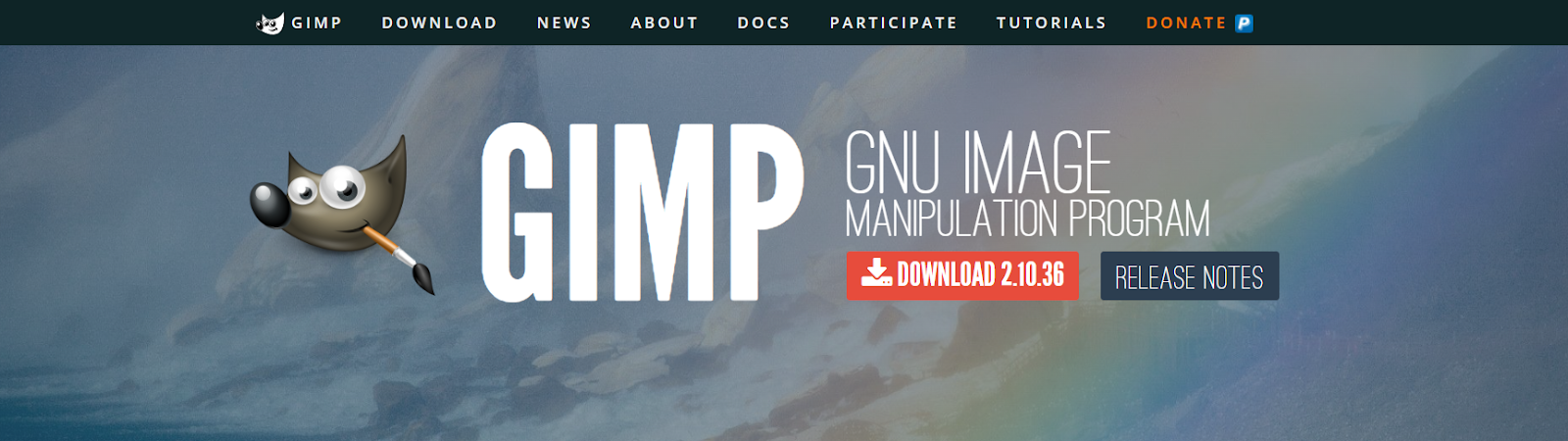 User Interface of GIMP Software