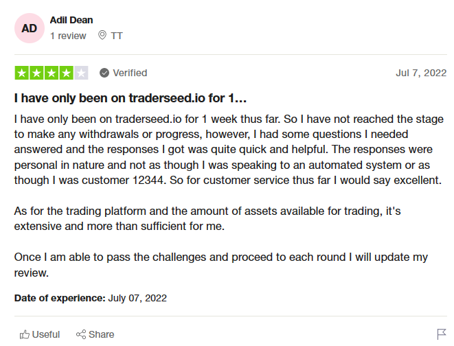 Traderseed reviews