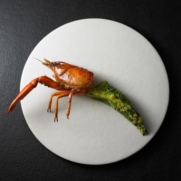 Grilled marron with desert lime at Attica, Melbourne, Victoria © Attica